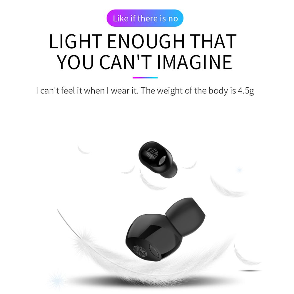 G10 True Wireless Stereo Earphones BT 5.0 Wireless Mini Sports Earbuds 9D HiFi Sound Headset HD Call Noise Reduction Headphones LED Digital Power Display Fingerprint Touch Control