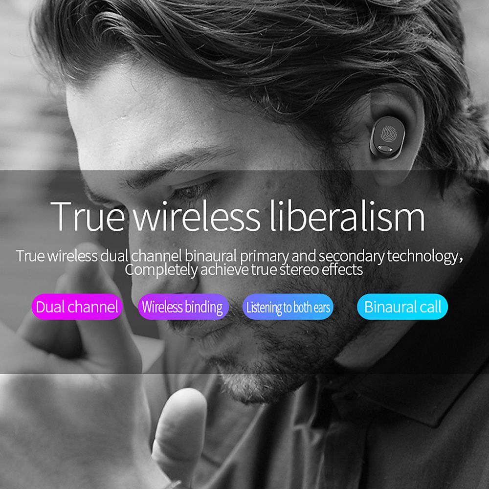 G10 True Wireless Stereo Earphones BT 5.0 Wireless Mini Sports Earbuds 9D HiFi Sound Headset HD Call Noise Reduction Headphones LED Digital Power Display Fingerprint Touch Control