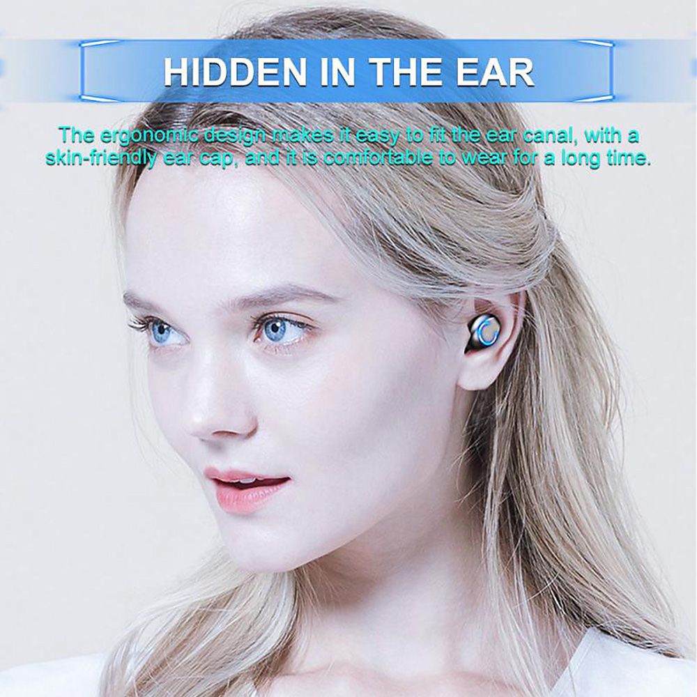F9-8 Earphones BT 5.0 Wireless Mini Sports Earbuds 8D HiFi Sound Headset HD Call Noise Reduction Siri Voice Assistant Headphones With LED Digital Power Display