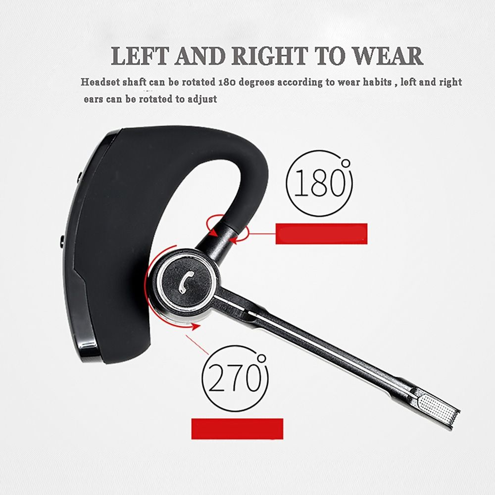 V8S BT In-ear Wireless Earphone Business Headset Handsfree Call BT Headphone Driving Sports Earbud With Mic Ear Hook 1pc