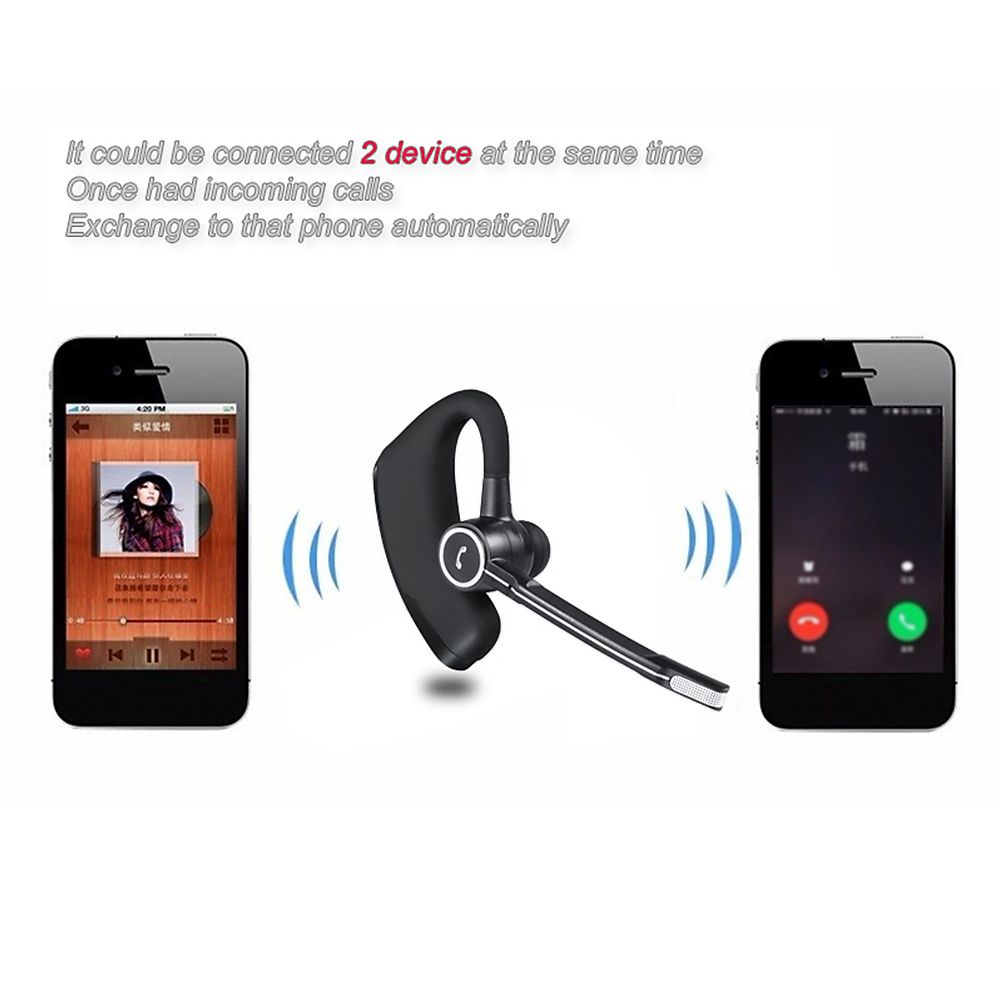 V8S BT In-ear Wireless Earphone Business Headset Handsfree Call BT Headphone Driving Sports Earbud With Mic Ear Hook 1pc