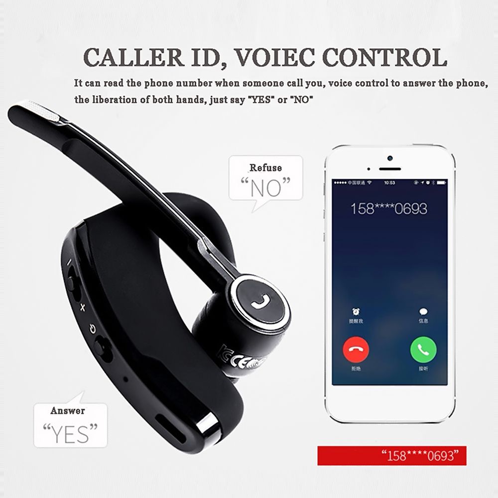 V8S BT In-ear Wireless Earphone Business Headset Handsfree Call BT Headphone Driving Sports Earbud With Mic Ear Hook 1pc