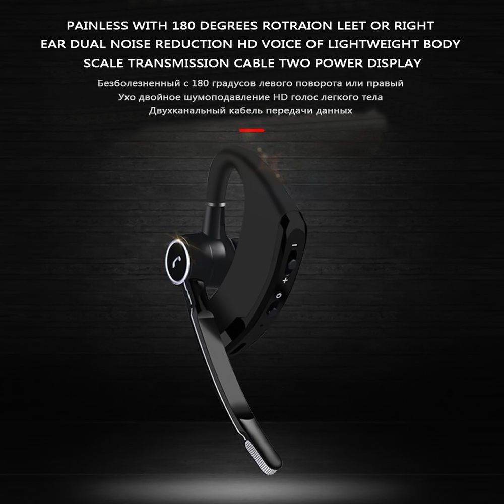V8S BT In-ear Wireless Earphone Business Headset Handsfree Call BT Headphone Driving Sports Earbud With Mic Ear Hook 1pc
