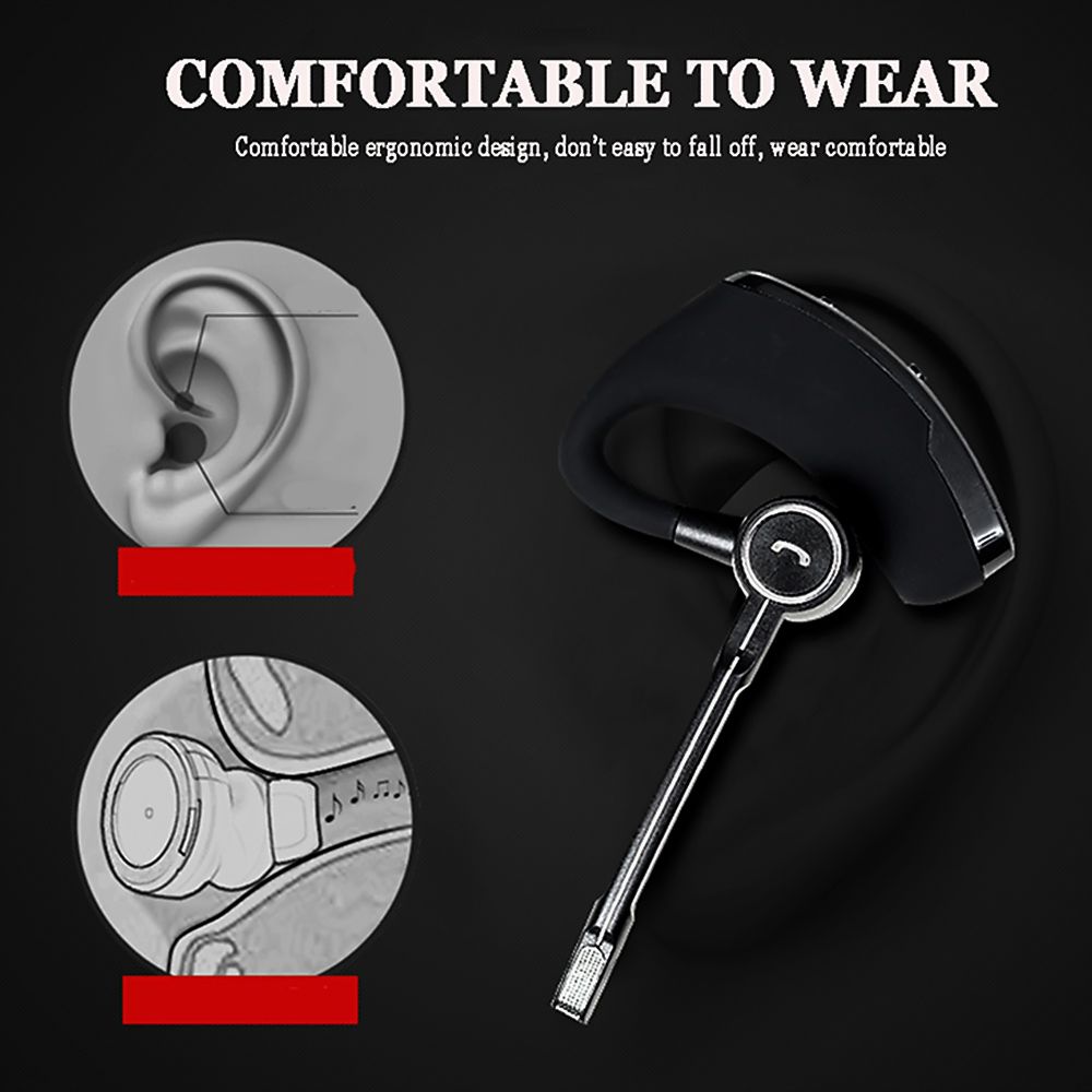 V8S BT In-ear Wireless Earphone Business Headset Handsfree Call BT Headphone Driving Sports Earbud With Mic Ear Hook 1pc