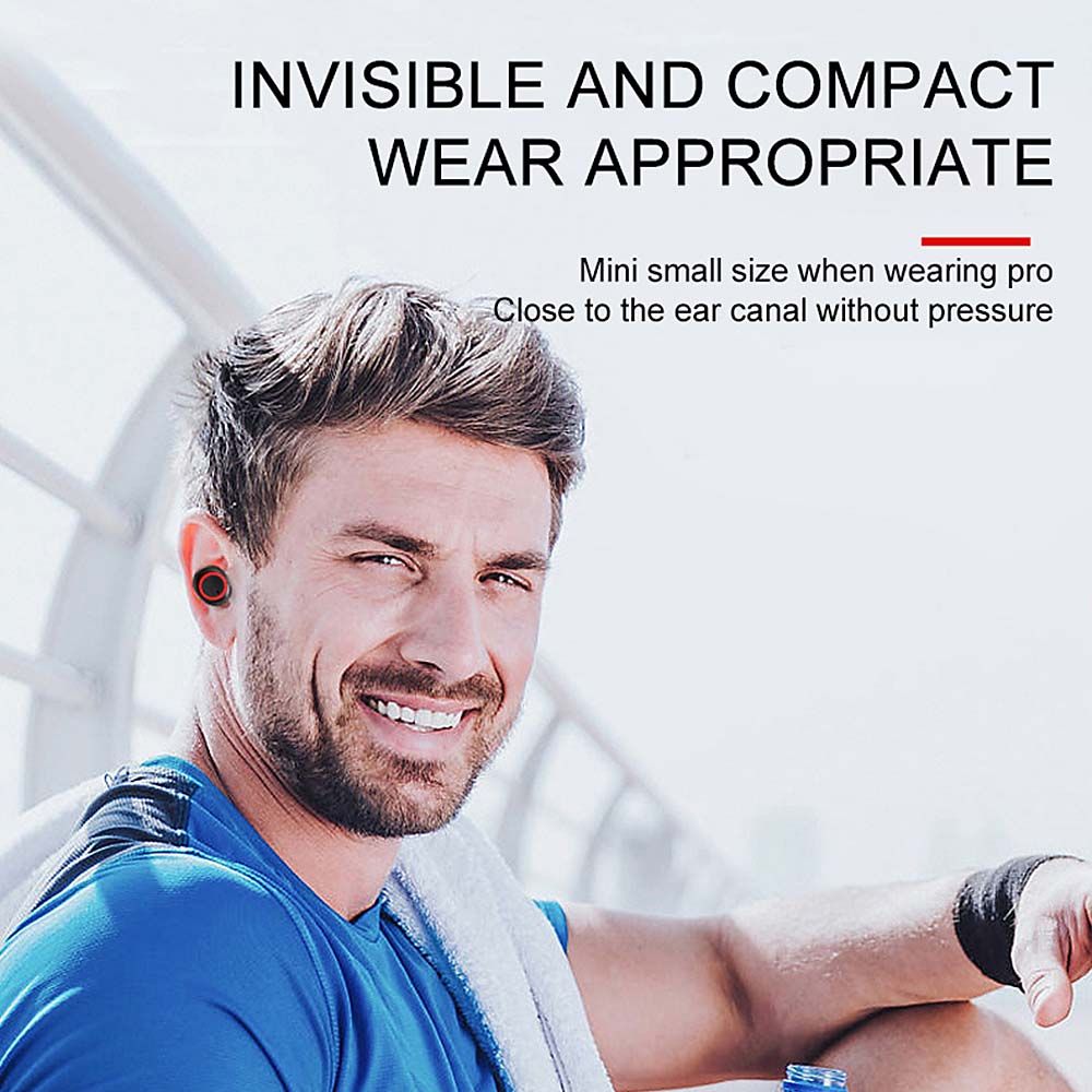 A10 True Wireless Earphones BT V5.0 Stereo Headset Sports Mini Earbuds Handsfree HD Call Headphones With Mic LED Digital Power Display