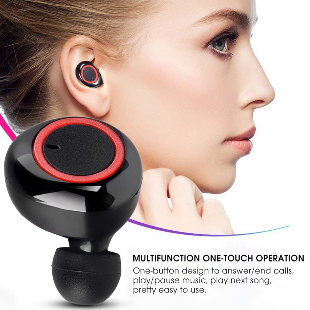 A10 True Wireless Earphones BT V5.0 Stereo Headset Sports Mini Earbuds Handsfree HD Call Headphones With Mic LED Digital Power Display