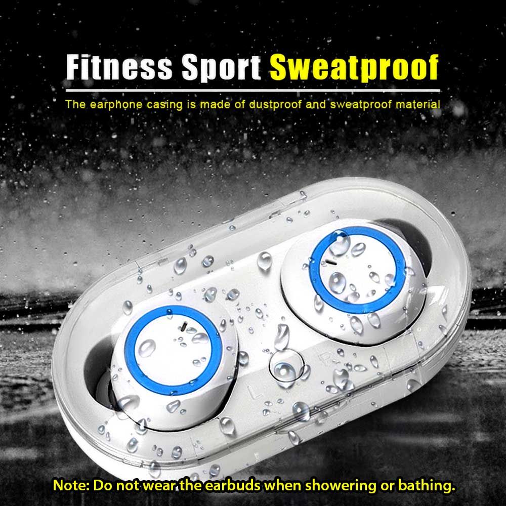 A10 True Wireless Earphones BT V5.0 Stereo Headset Sports Mini Earbuds Handsfree HD Call Headphones With Mic LED Digital Power Display