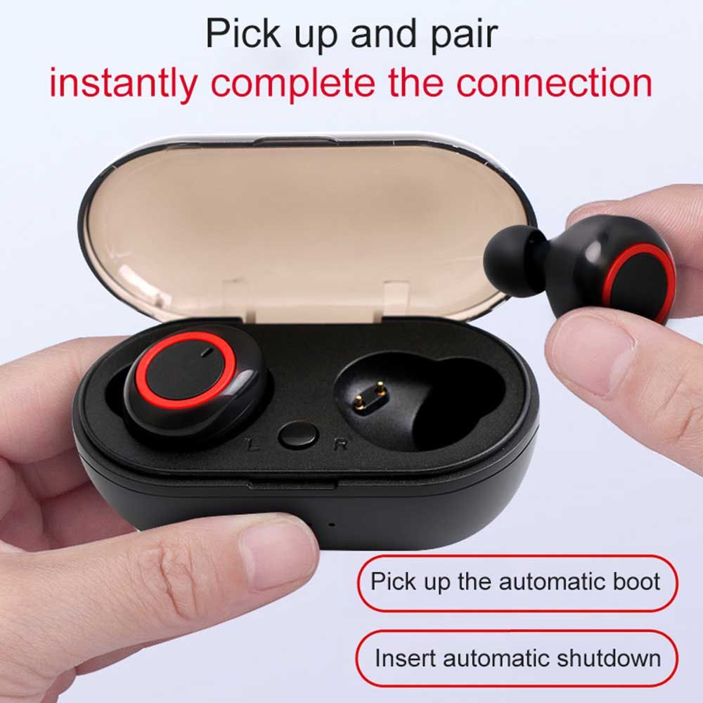 A10 True Wireless Earphones BT V5.0 Stereo Headset Sports Mini Earbuds Handsfree HD Call Headphones With Mic LED Digital Power Display
