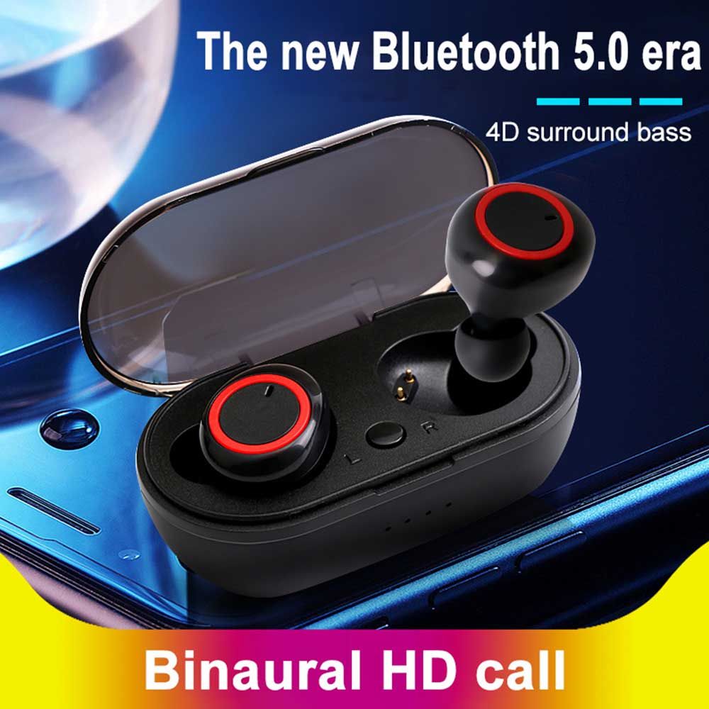 A10 True Wireless Earphones BT V5.0 Stereo Headset Sports Mini Earbuds Handsfree HD Call Headphones With Mic LED Digital Power Display