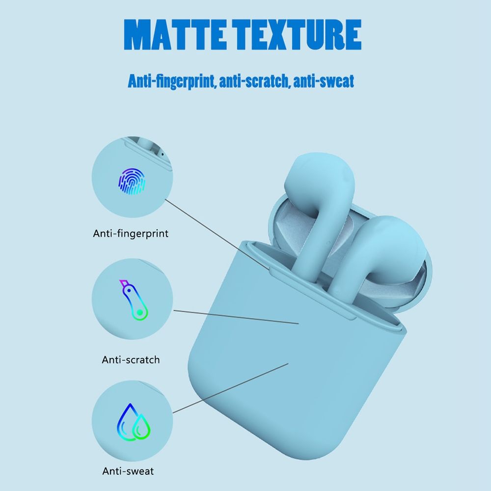 Inpods 12 True Wireless Earphones BT5.0 Popup Touch Control Wireless Headset Sports Earbuds For Android iOS Smarthpone