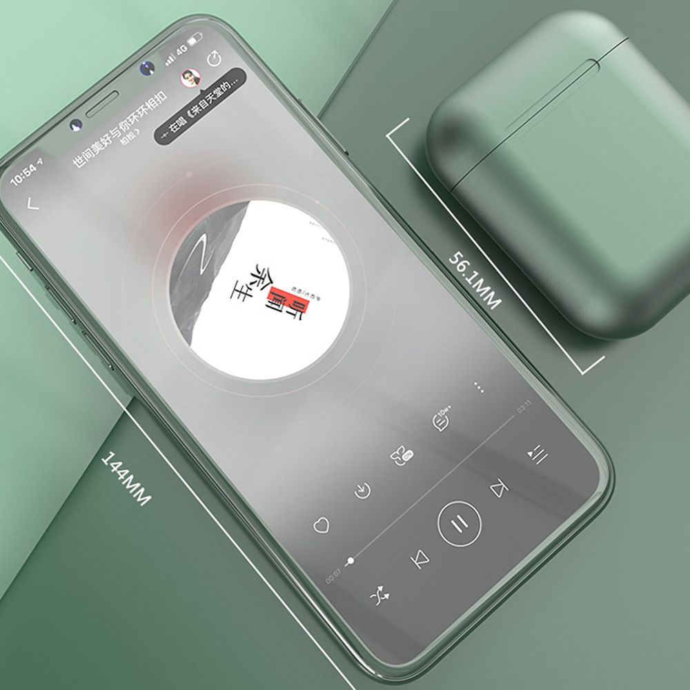 Inpods 12 True Wireless Stereo Earphones BT5.0 Popup Touch Control Wireless Headset Sports Earbuds Metal Color Headphone With Mic For Android iOS Smarthpone
