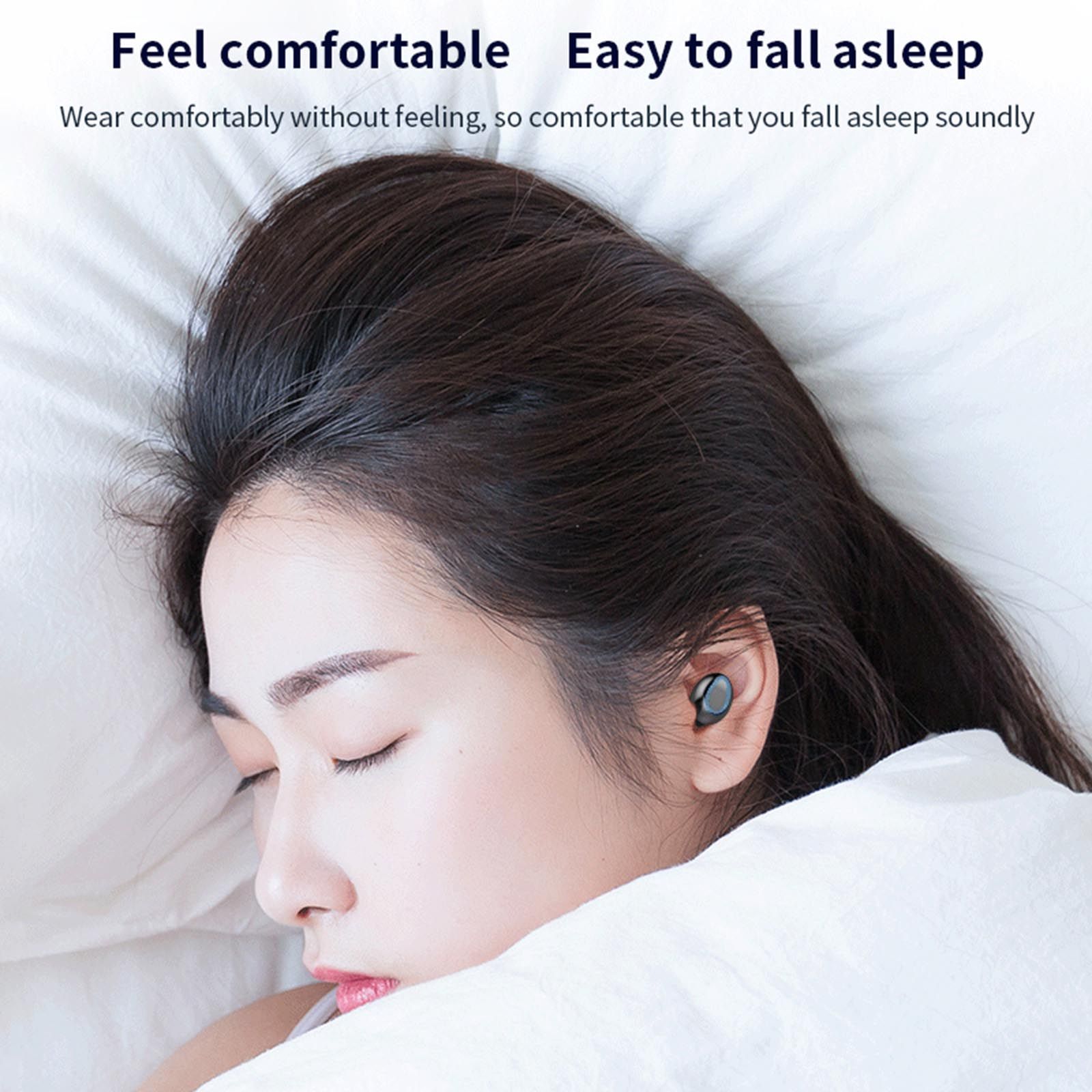 F9 True Wireless Stereo Earbuds In-Ear BT Earphones with Stereo Sound 9D Noise Reduction Waterproof Sport Earbuds with LED-Digital Display Touch-Control Headphone HD Call Earbuds with MIC Compatible with iOS Android Windows Black