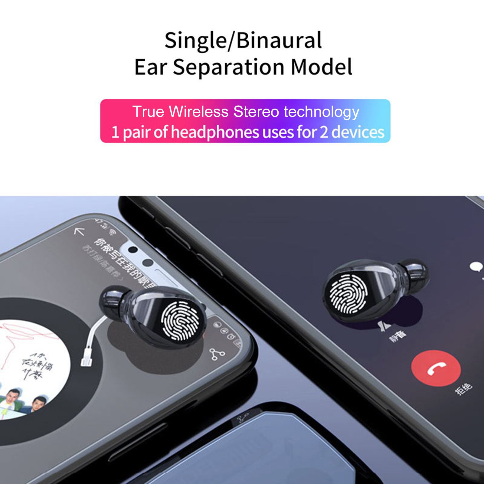 F9 In-Ear BT Earphones with Stereo Sound Noise Reduction Waterproof Sport Earbuds with LED-Digital Display Touch-Control Headphones HD Call Earbuds with MIC Compatible with iOS Android