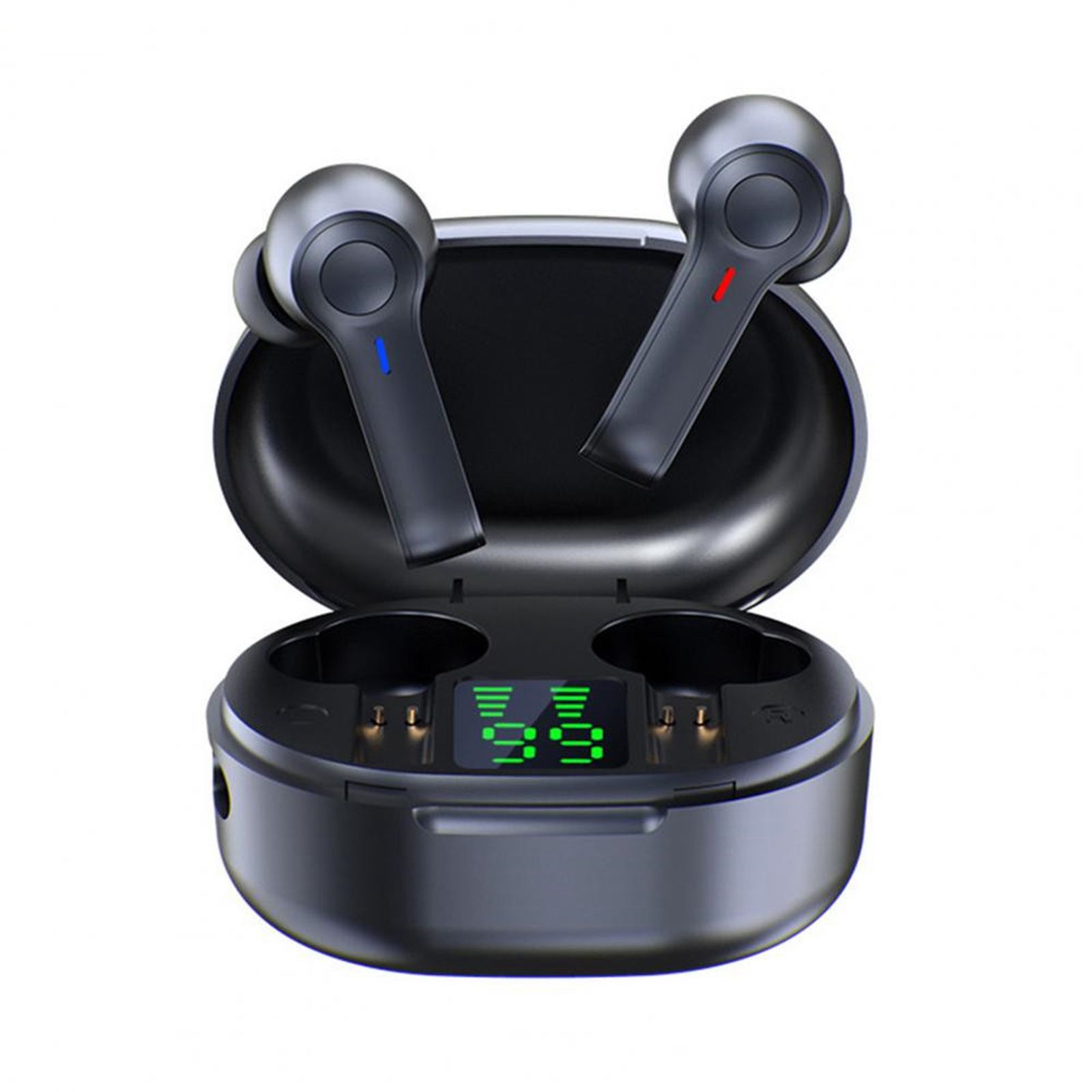 R22 In-Ear BT Earphones with Stereo Sound/Deep Bass Waterproof Sport Earbuds with LED-Digital Display Touch-Control Headphones Wireless Earbuds for Music/Call Compatible with iOS Android