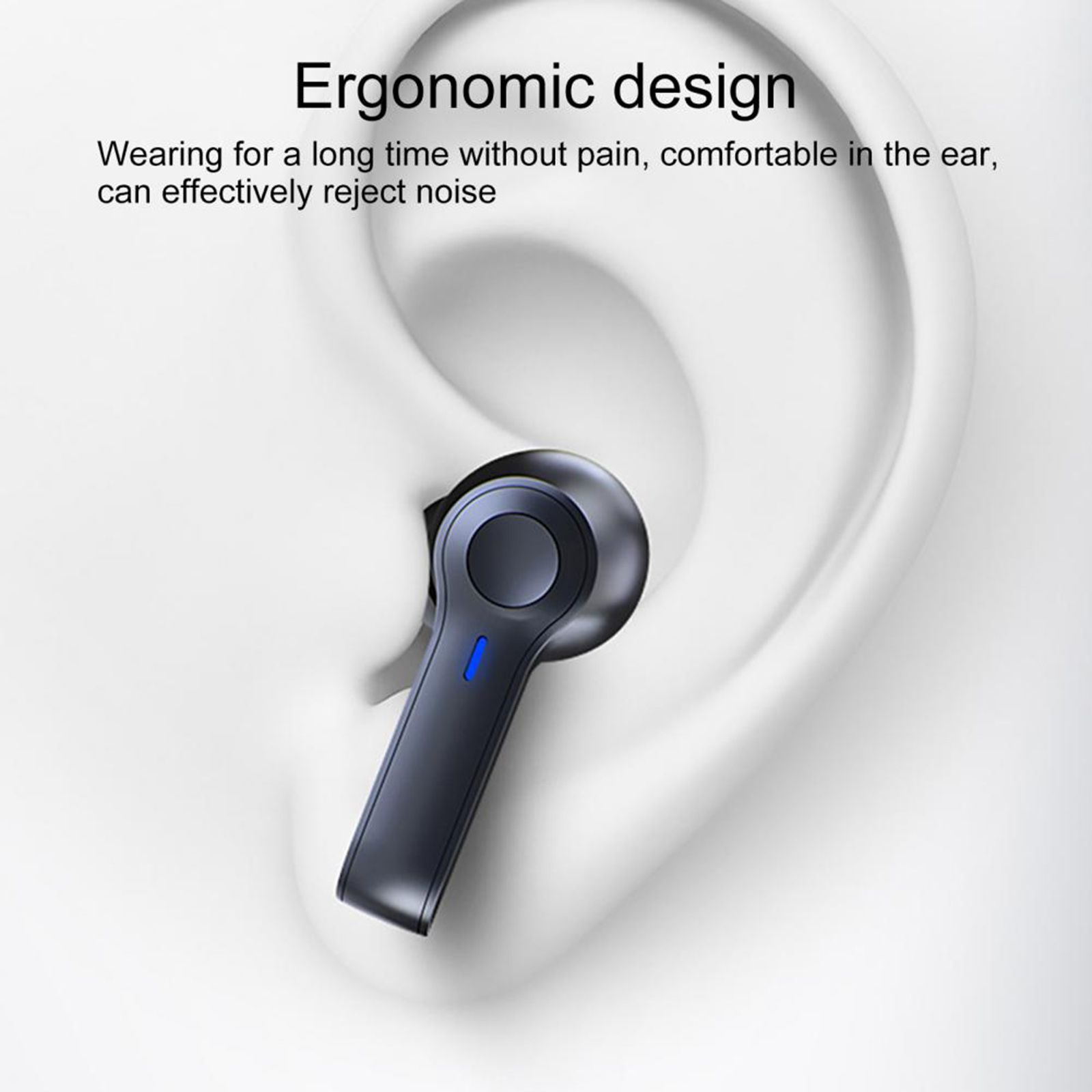 R22 In-Ear BT Earphones with Stereo Sound/Deep Bass Waterproof Sport Earbuds with LED-Digital Display Touch-Control Headphones Wireless Earbuds for Music/Call Compatible with iOS Android