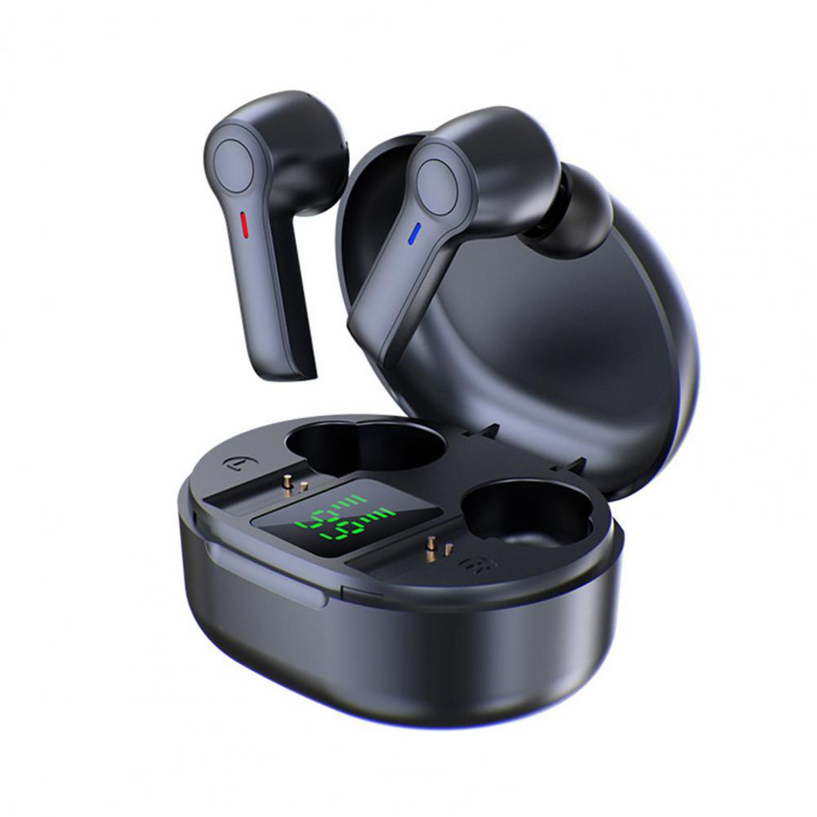 R22 In-Ear BT Earphones with Stereo Sound/Deep Bass Waterproof Sport Earbuds with LED-Digital Display Touch-Control Headphones Wireless Earbuds for Music/Call Compatible with iOS Android