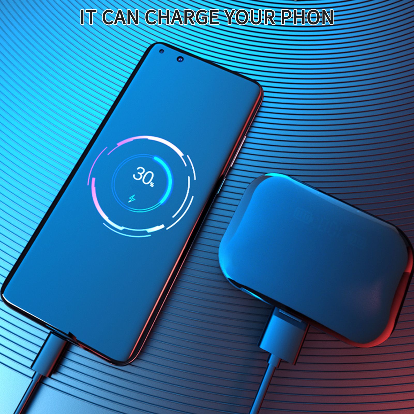 Smart BT Headset Touch Digital Display 5.1 Wireless Waterproof In-Ear Headset HD Sound Quality Bass Noise Reduction