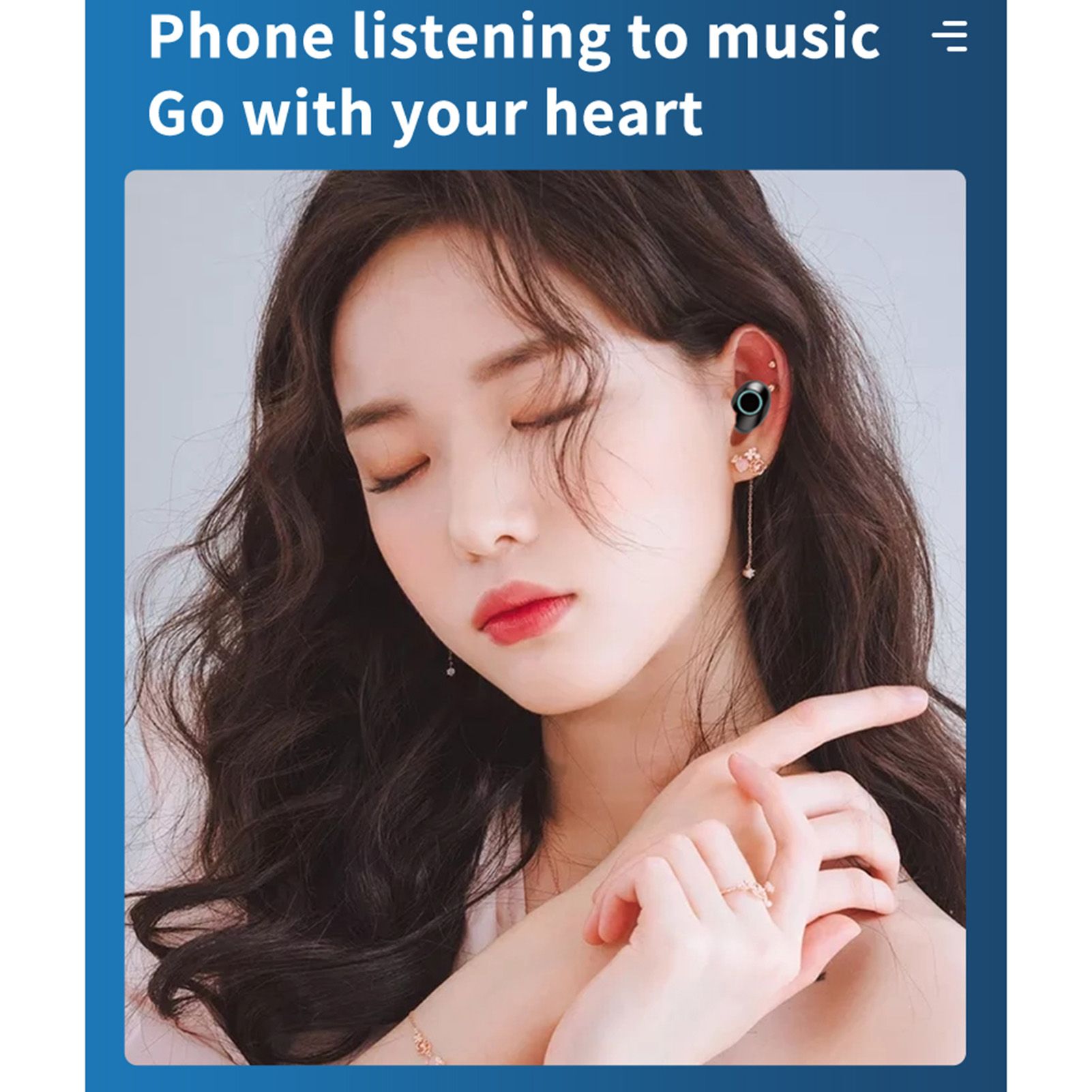 Smart BT Headset Touch Digital Display 5.1 Wireless Waterproof In-Ear Headset HD Sound Quality Bass Noise Reduction
