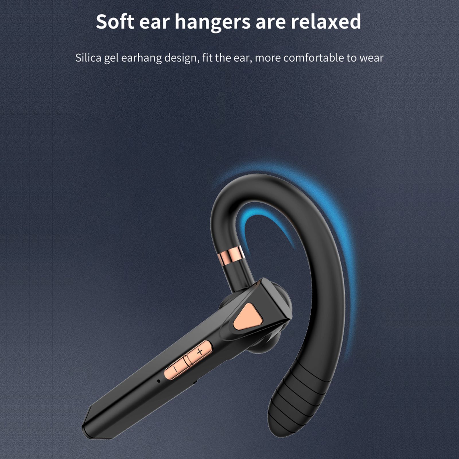 K3 BT5.0 Business Headset Wireless Earpiece Single Earhook With Charging Box Mic Led Display Earphones CVC Noise Cancelling Headphone Hands-Free Earphone 500mAh Battery for Business/Work/Driving/Office