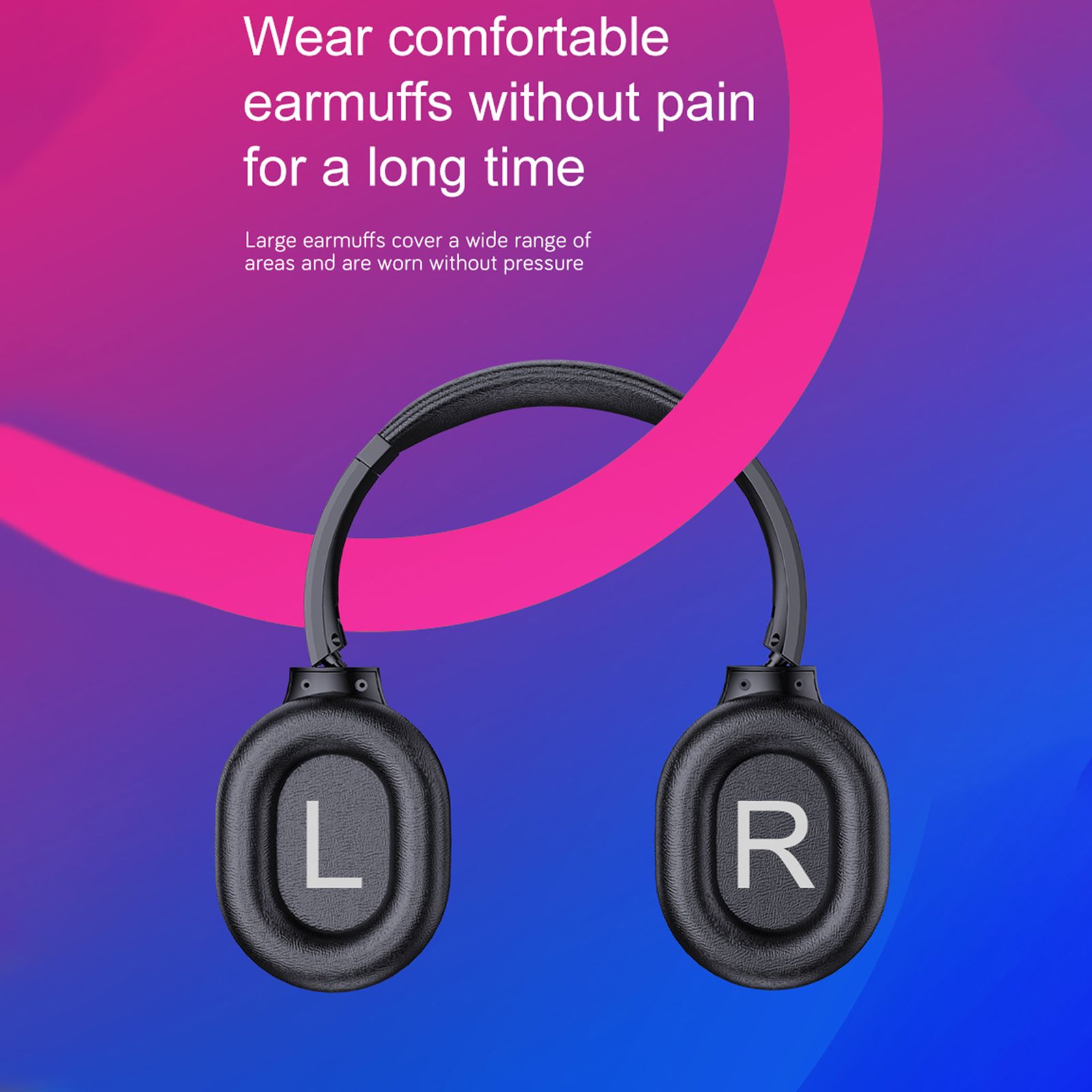 OY713 Over Ear Music Headset Wireless BT5.0 Headphones Call Center Earphone with Microphone Support Earphone Monitor AUX IN TF Card MP3 Player Adjustable Headband