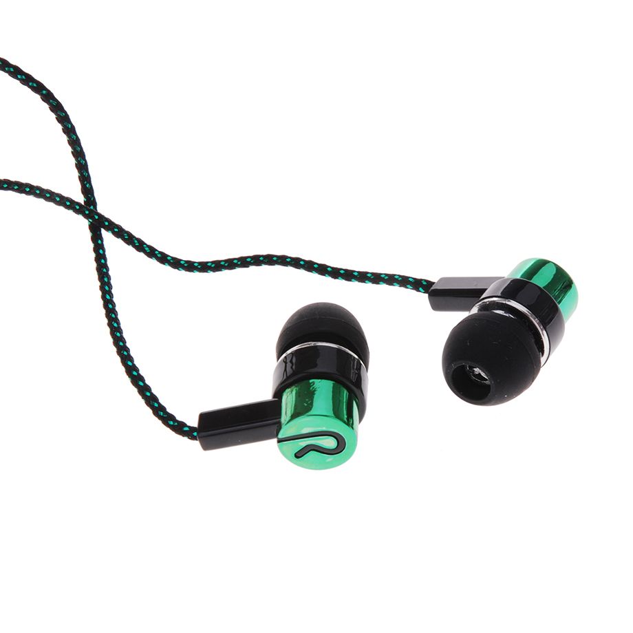 1.1M Reflective Fiber Cloth Line Noise Isolating Stereo In-ear Earphone Earbuds Headphones with 3.5 MM Jack Standard