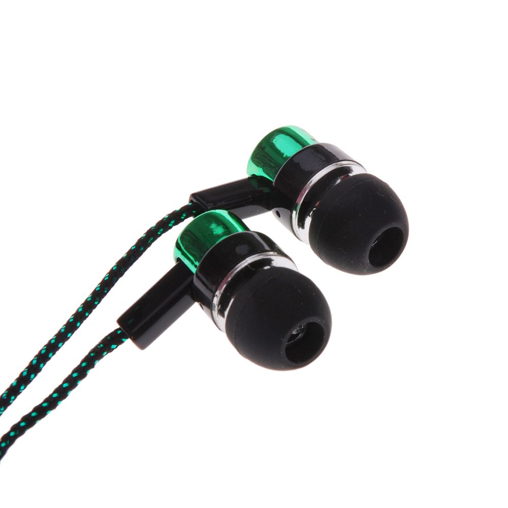 1.1M Reflective Fiber Cloth Line Noise Isolating Stereo In-ear Earphone Earbuds Headphones with 3.5 MM Jack Standard