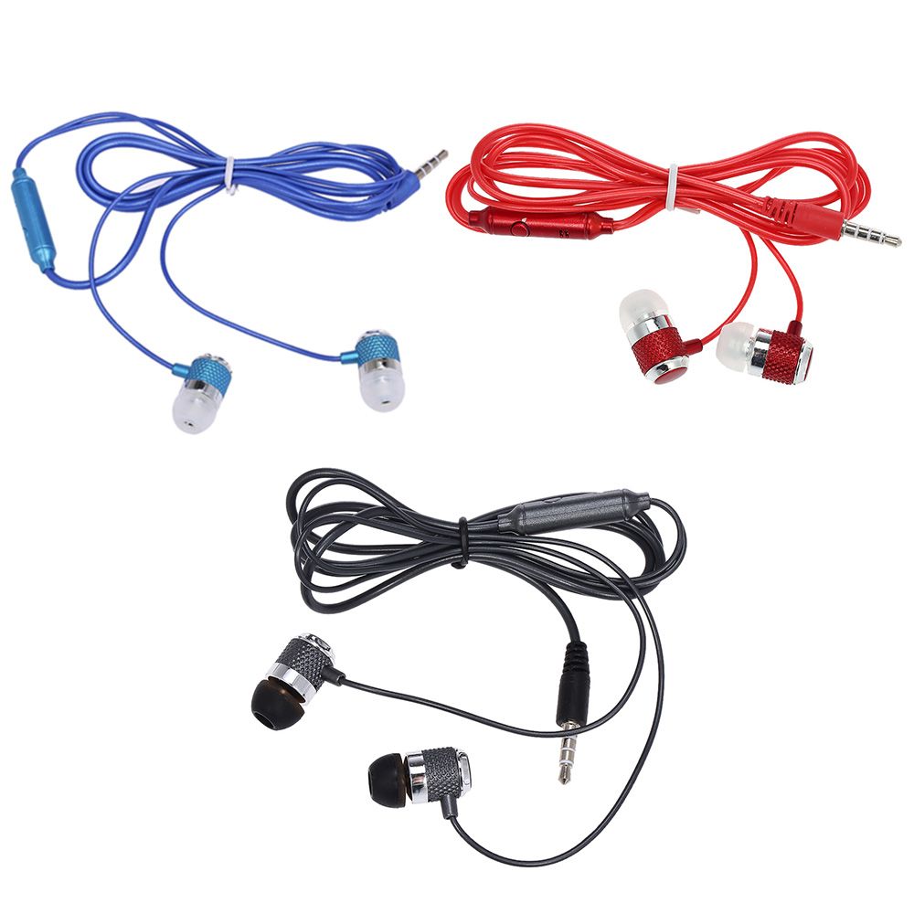 3.5mm Wired Headphone In-Ear Headset Stereo Music Smart Phone Earphone Earpiece Hands-free with Microphone