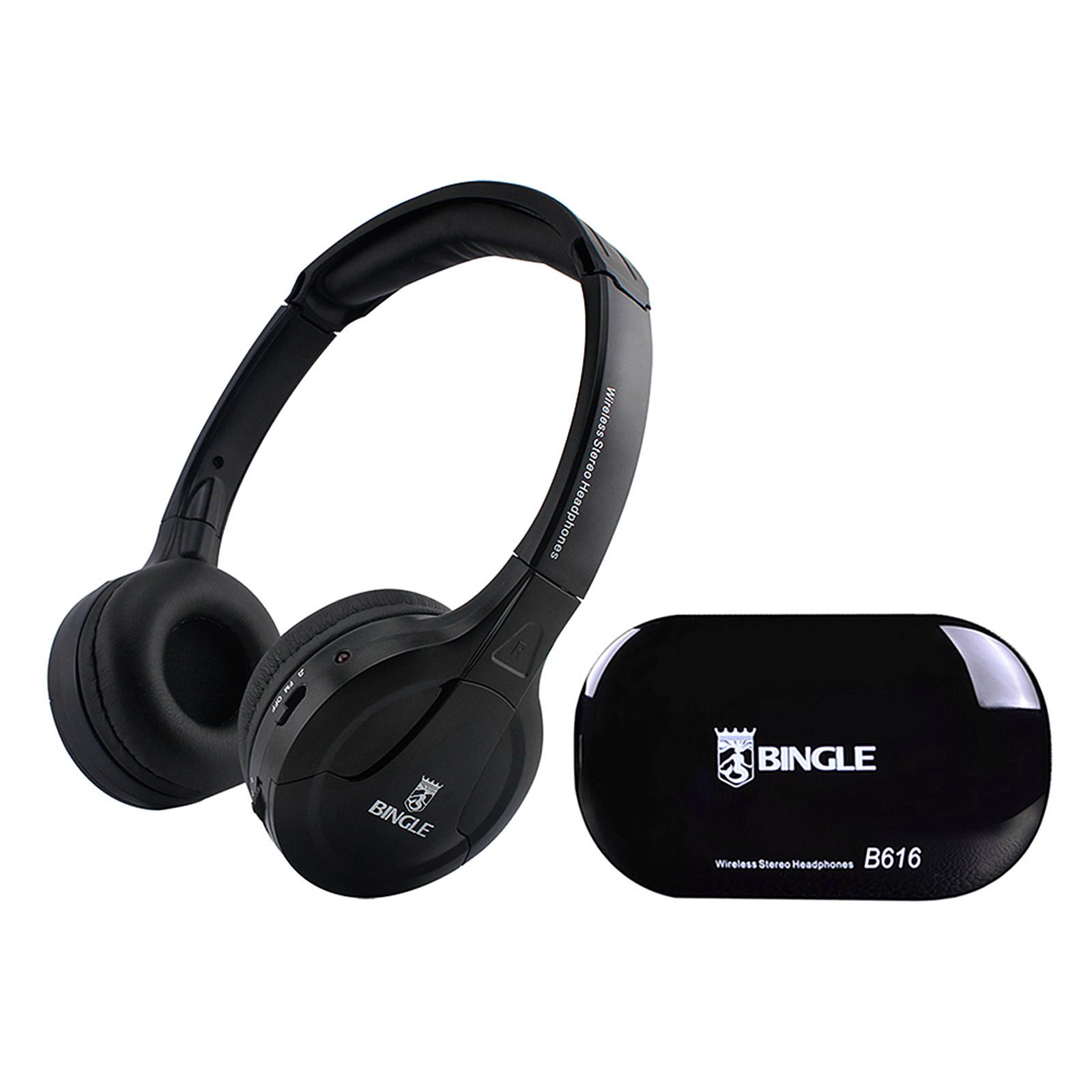 B616 Multifunction Wireless Stereo Headphones On Ear Headset FM Radio Wired Earphone Transmitter for MP3 PC TV Smart Phones