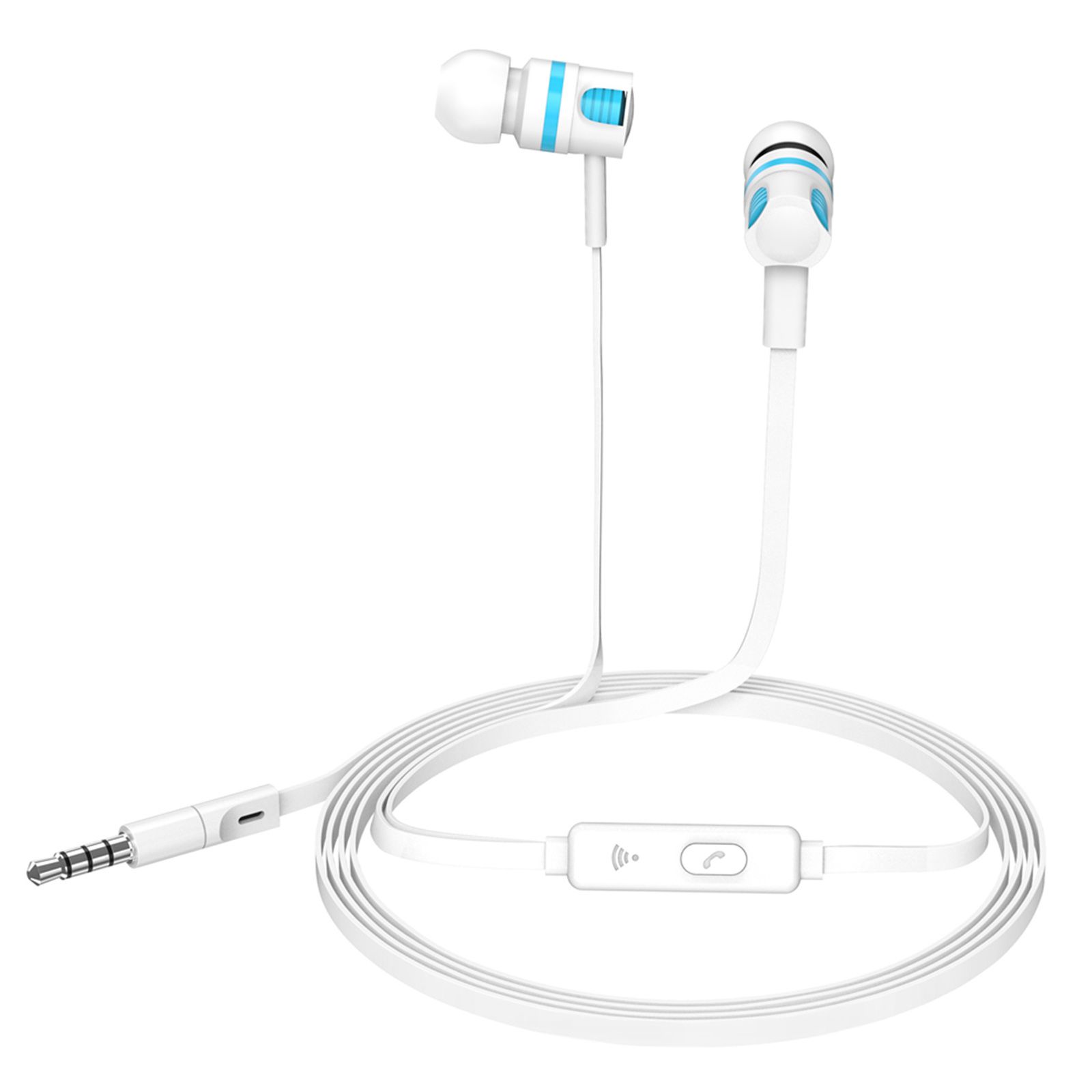 Wired In-ear Earphones Stereo Gaming Headset Headphones with In-line Control & Microphone for PSP iPhone iPad Android Smartphones Tablet PC Laptop