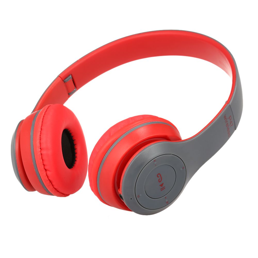 P47 Wireless Bluetooth 4.1 Headphones Foldable Over Ear Headset 3.5mm Muisc Earphone FM Radio TF Card Slot Hands-free w/ Mic