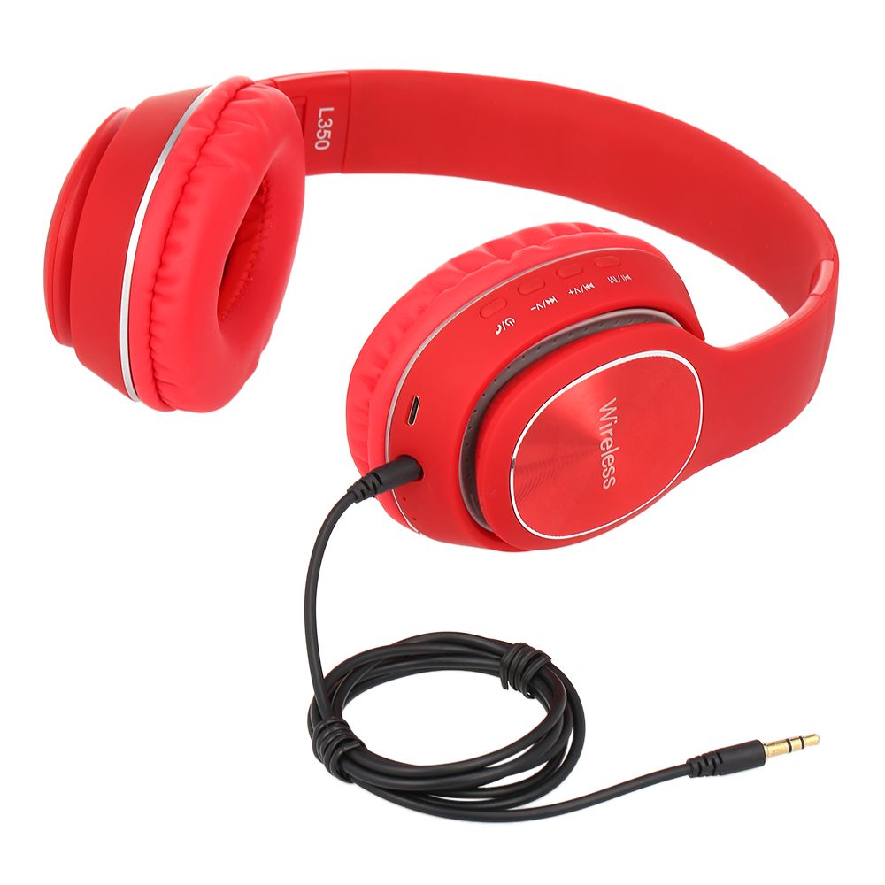 L350 Wireless Bluetooth Headphones Over-ear Earphones Bluetooth 5.0 Sports Headsets Support TF Card 3.5mm AUX IN FM Radio w/ Mic