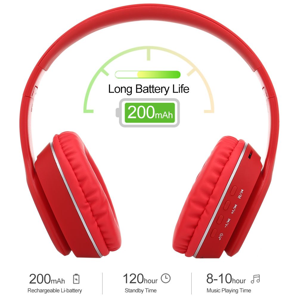 L350 Wireless Bluetooth Headphones Over-ear Earphones Bluetooth 5.0 Sports Headsets Support TF Card 3.5mm AUX IN FM Radio w/ Mic