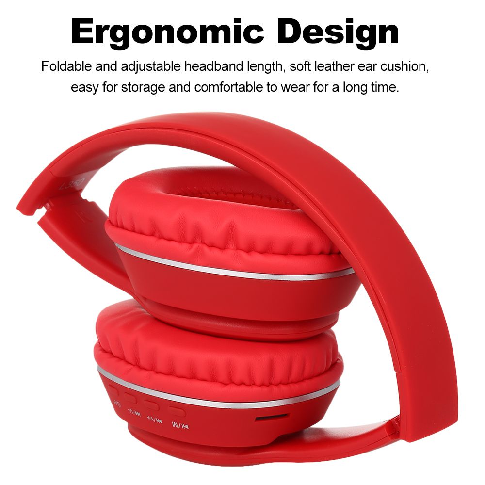 L350 Wireless Bluetooth Headphones Over-ear Earphones Bluetooth 5.0 Sports Headsets Support TF Card 3.5mm AUX IN FM Radio w/ Mic