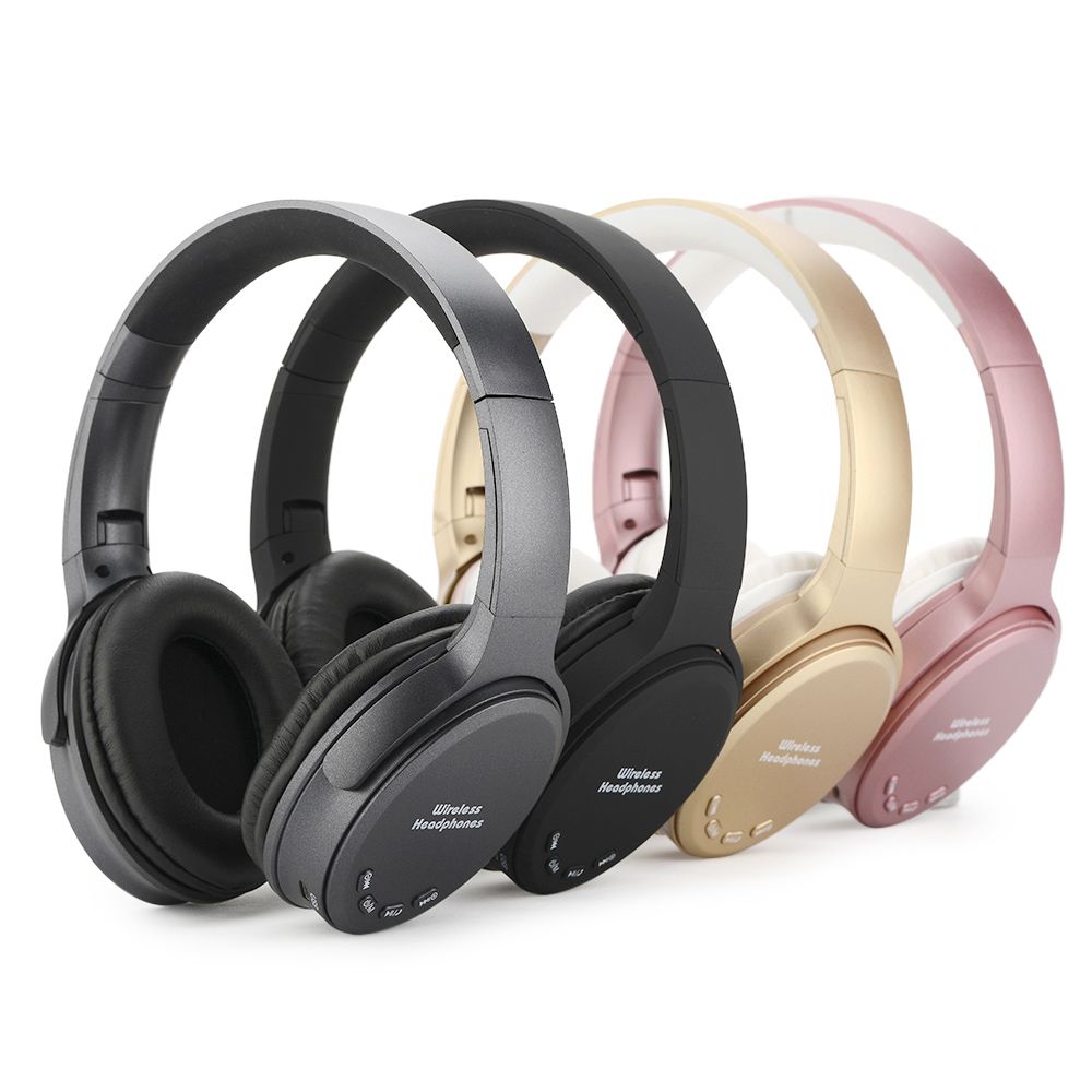 BT 5.0 On Ear Headphones with Mic Portable Foldable Headset Stereo Bass Earphones Adjustable Headband TF Card Slot AUX IN FM Radio