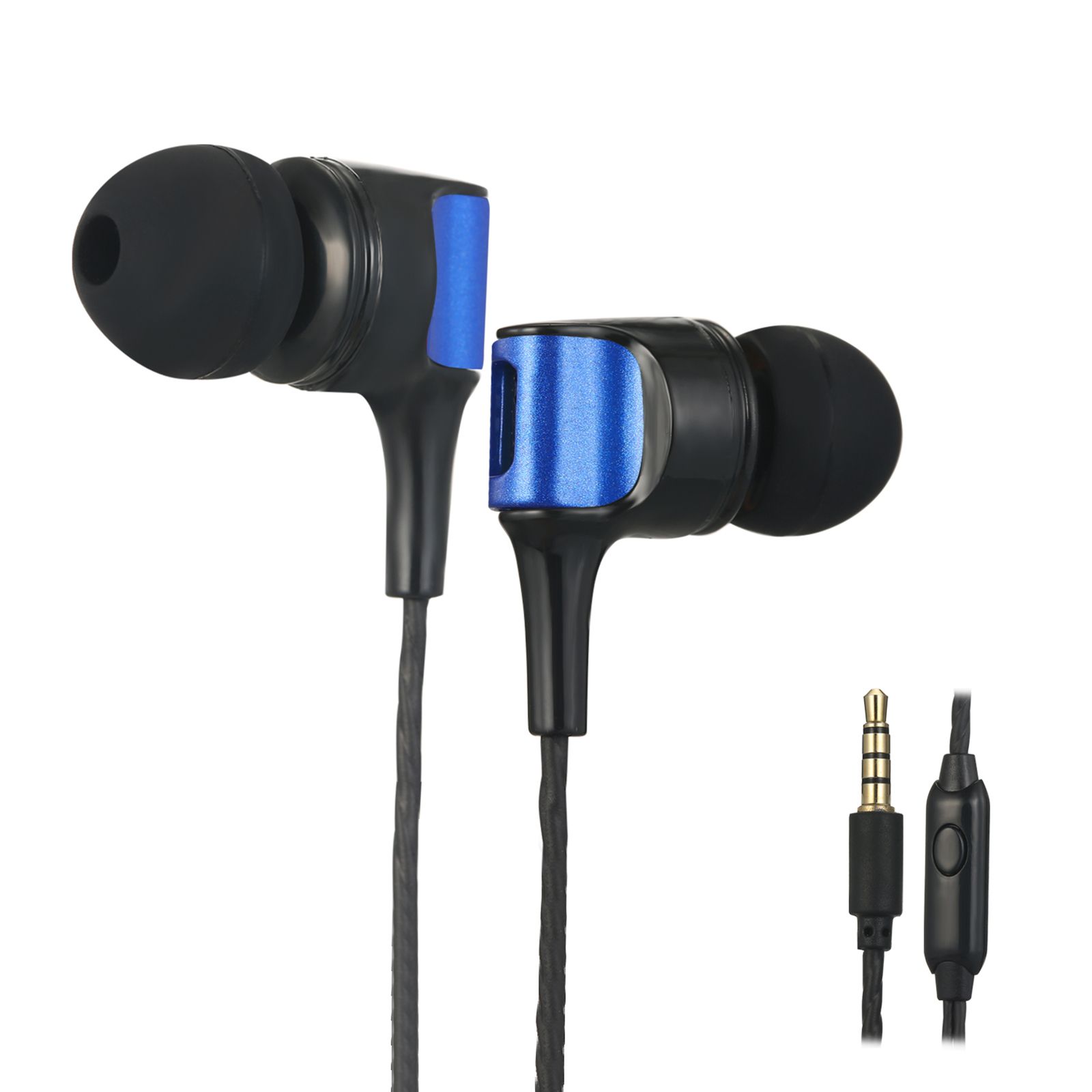 In-ear Headphones Wired Headset 3.5mm Jack Stereo Earphone In-line Control with Mic for Smart Phone Tablet PC