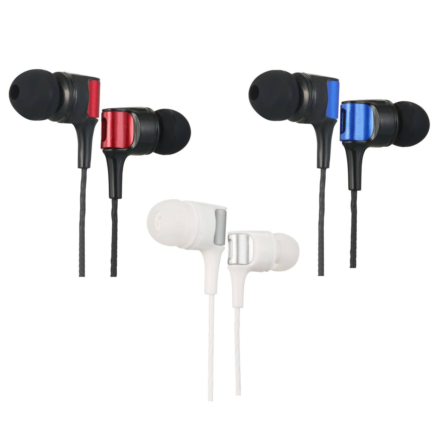 In-ear Headphones Wired Headset 3.5mm Jack Stereo Earphone In-line Control with Mic for Smart Phone Tablet PC