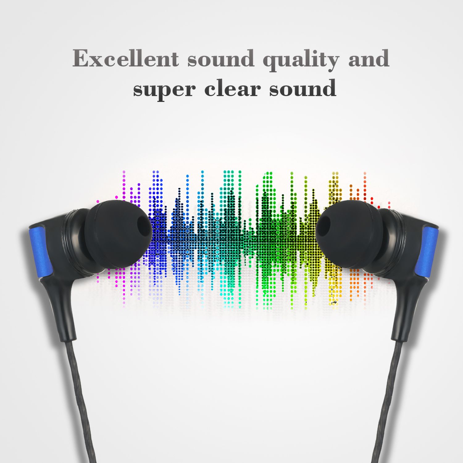 In-ear Headphones Wired Headset 3.5mm Jack Stereo Earphone In-line Control with Mic for Smart Phone Tablet PC
