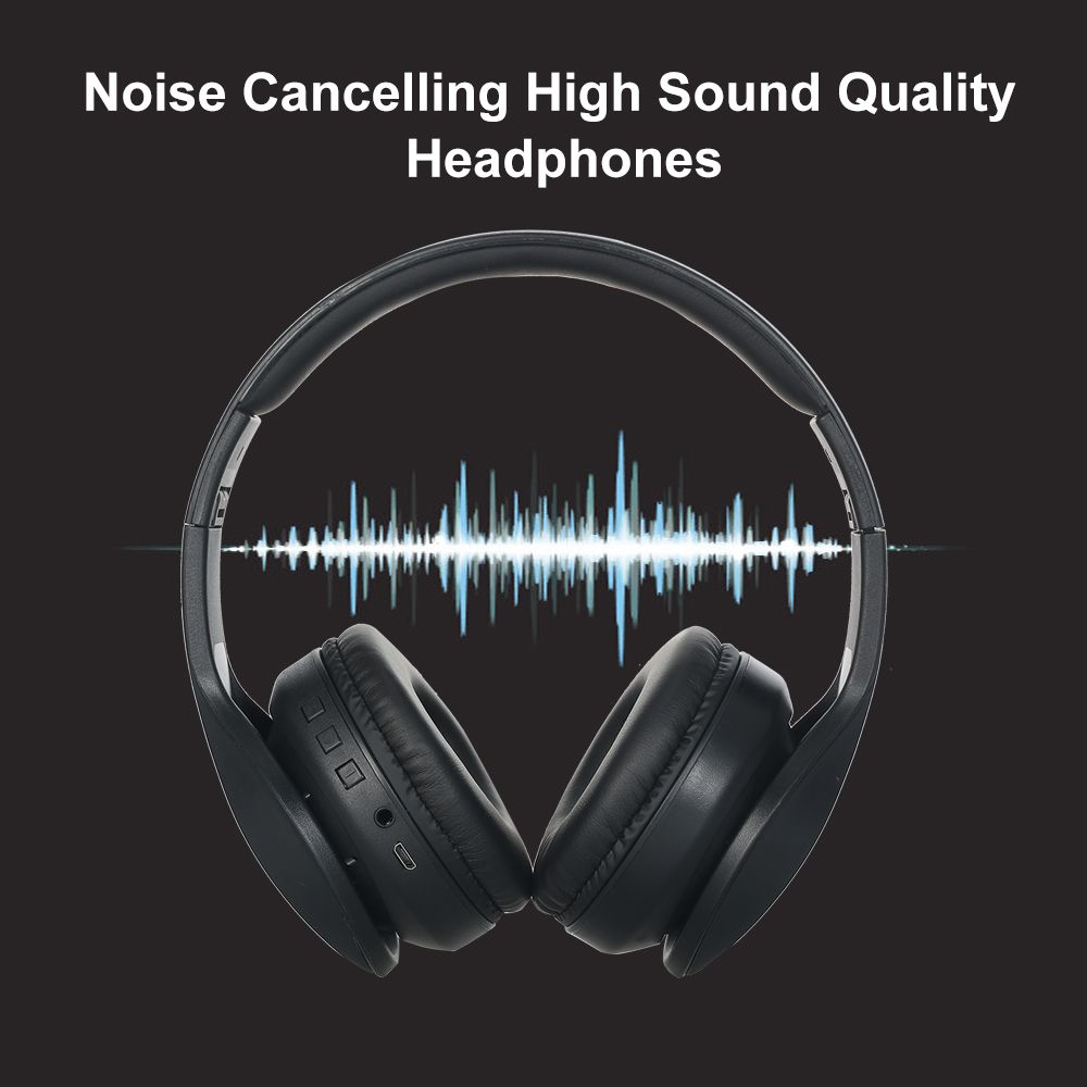 OY712 Bluetooth 5.0 Wireless Headphones Noise Cancelling Over Ear Gaming Headset AUX IN Foldable Ear Cups with Built-in Microphone for Travel Home Office