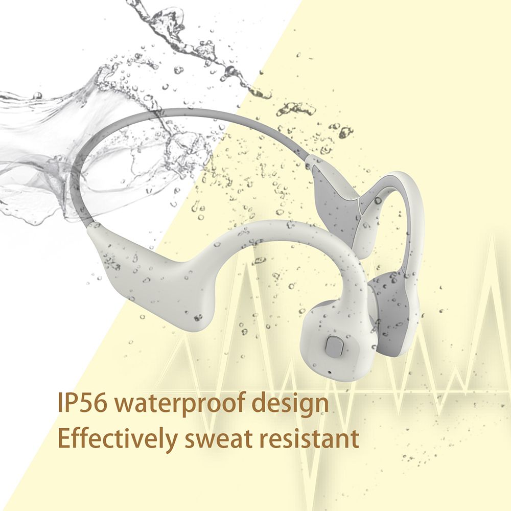 DG08 Wireless Bone Conduction Headphones Bluetooth Sweat Proof with Earbuds Outdoor Sports Headset USB Charging Earphone with Microphone for Driving Cycling Running Gym