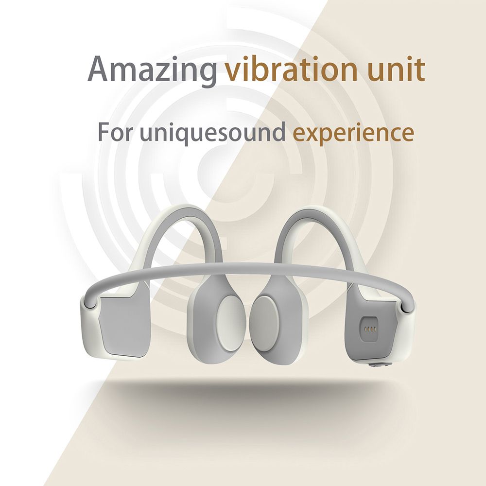 DG08 Wireless Bone Conduction Headphones Bluetooth Sweat Proof with Earbuds Outdoor Sports Headset USB Charging Earphone with Microphone for Driving Cycling Running Gym