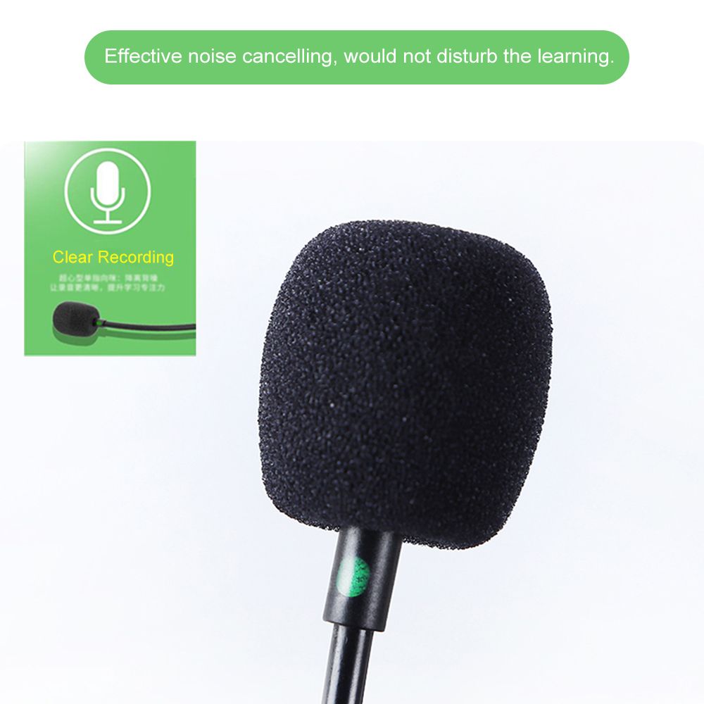 A566H Computer Wired Headphone Student Lightweight Noise Cancelling Headset with Microphone for Online Study Education Test