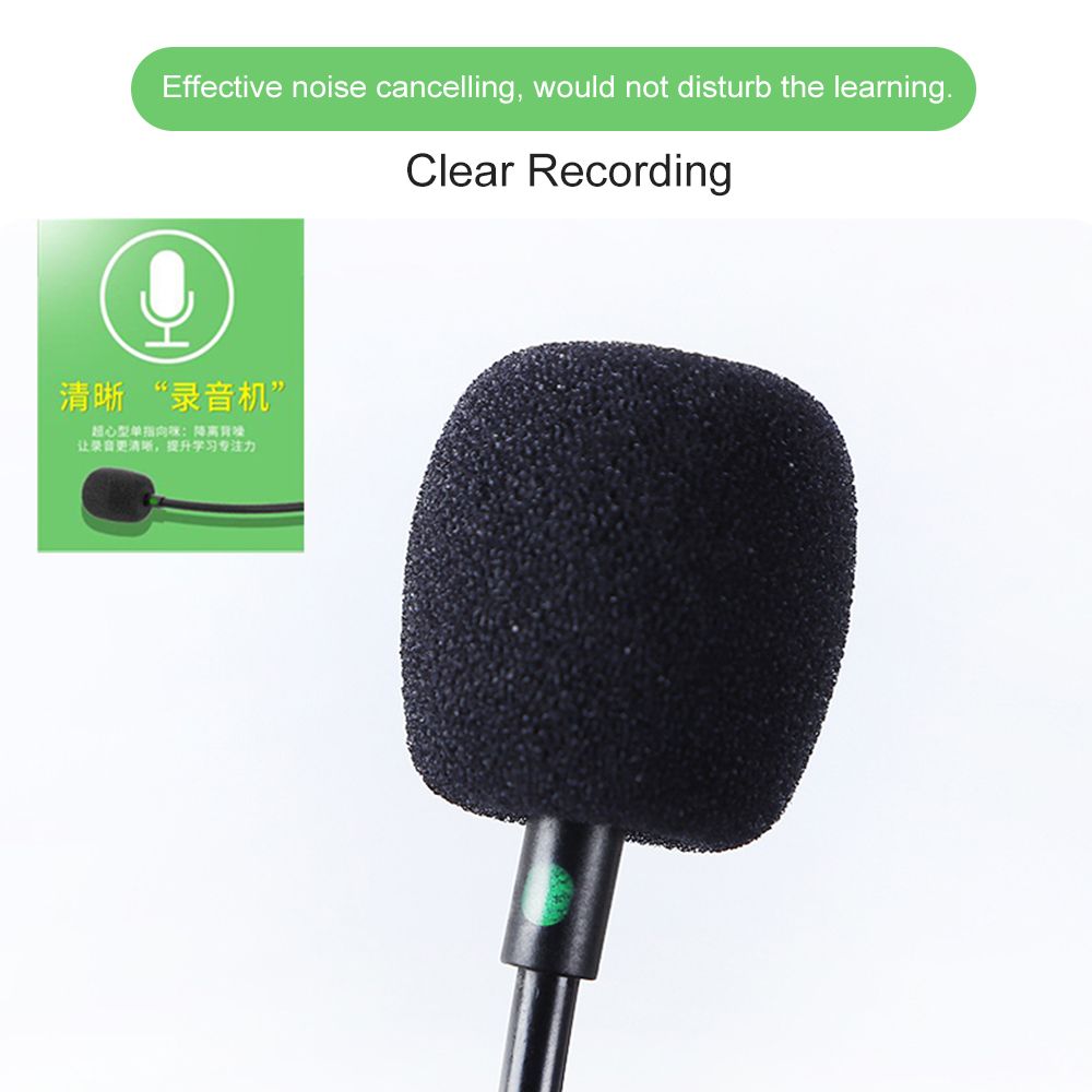 A566H Computer Wired Headphone Student Lightweight Noise Cancelling Headset with Microphone for Online Study Education Test