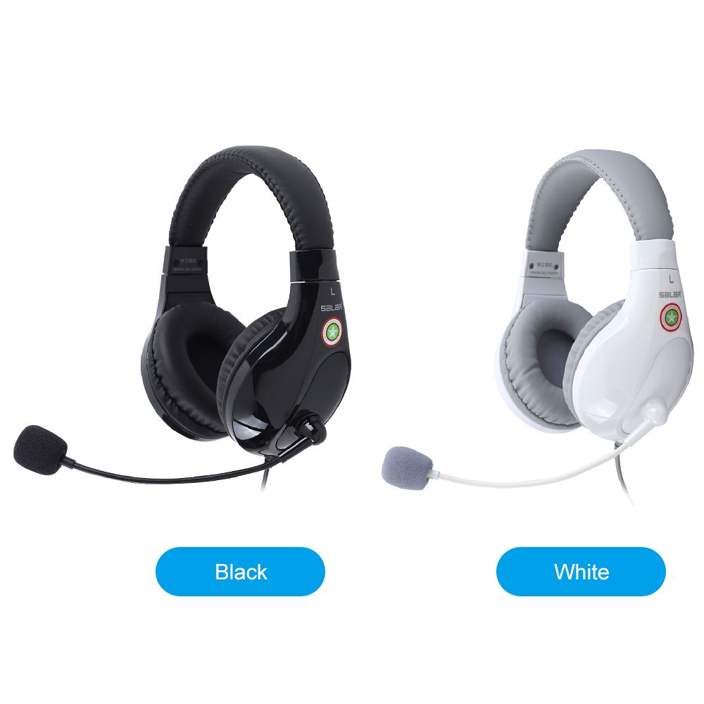 A566H Computer Wired Headphone Student Lightweight Noise Cancelling Headset with Microphone for Online Study Education Test