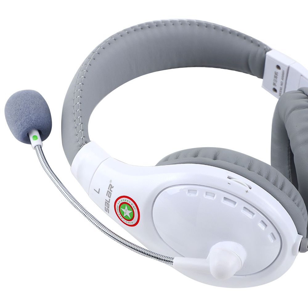 A566H Computer Wired Headphone Student Lightweight Noise Cancelling Headset with Microphone for Online Study Education Test