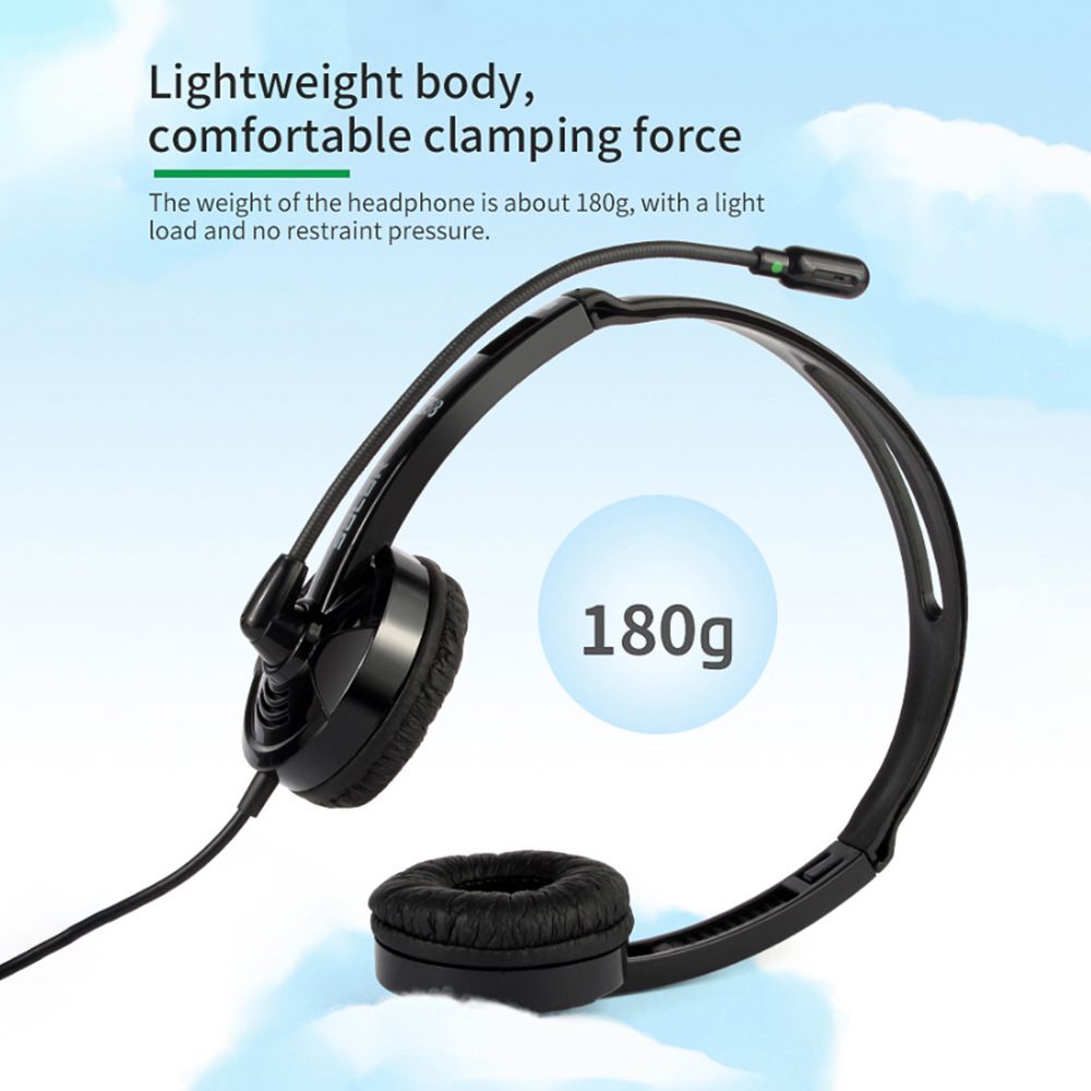 H58 Computer Wired Headphone Office Bussiness Lightweight Noise Cancelling Headset with Microphone