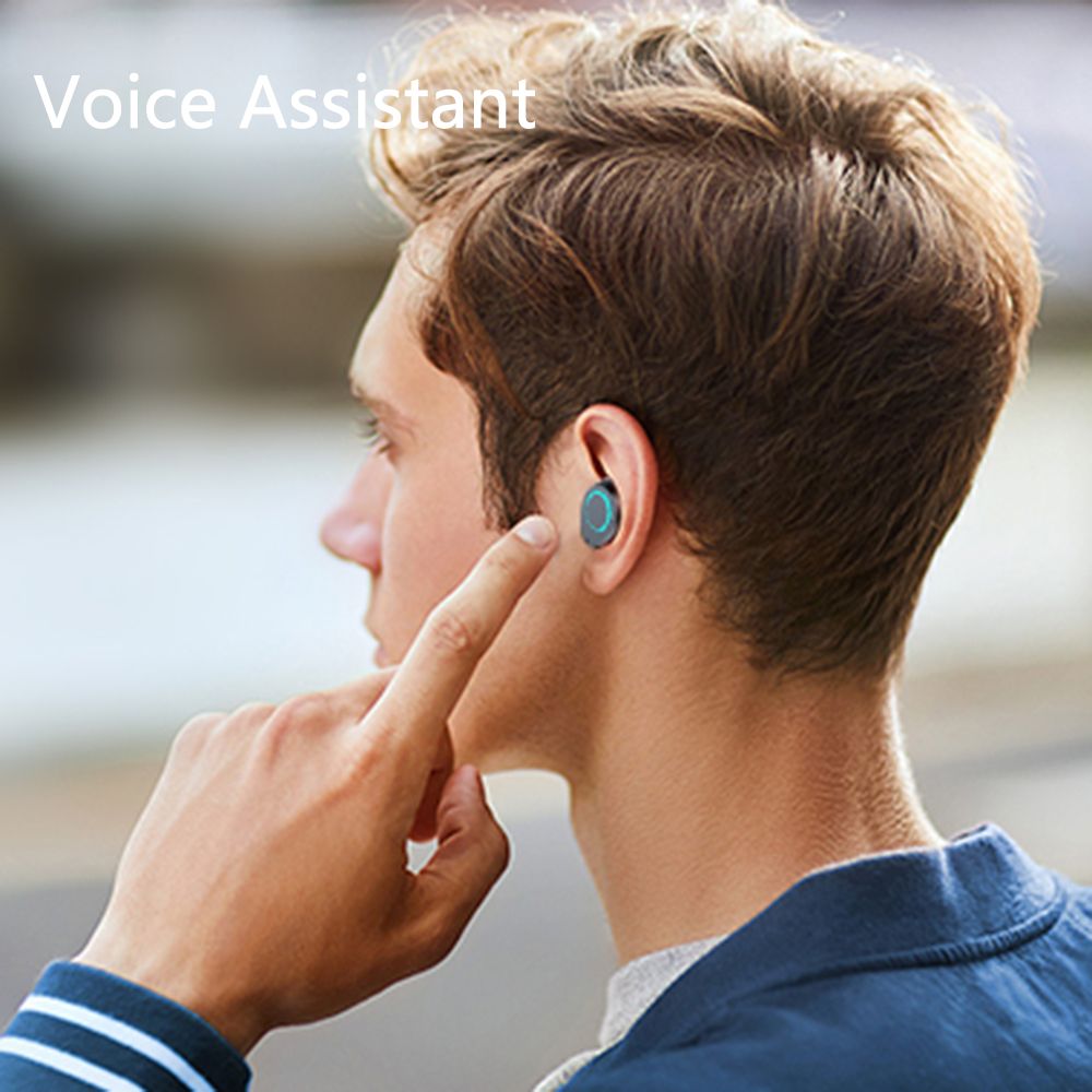 i07 BT5.0 Wireless Headphones Auto Pairing Noise Reduction Touch Control Waterproof Charge Box Digital Display