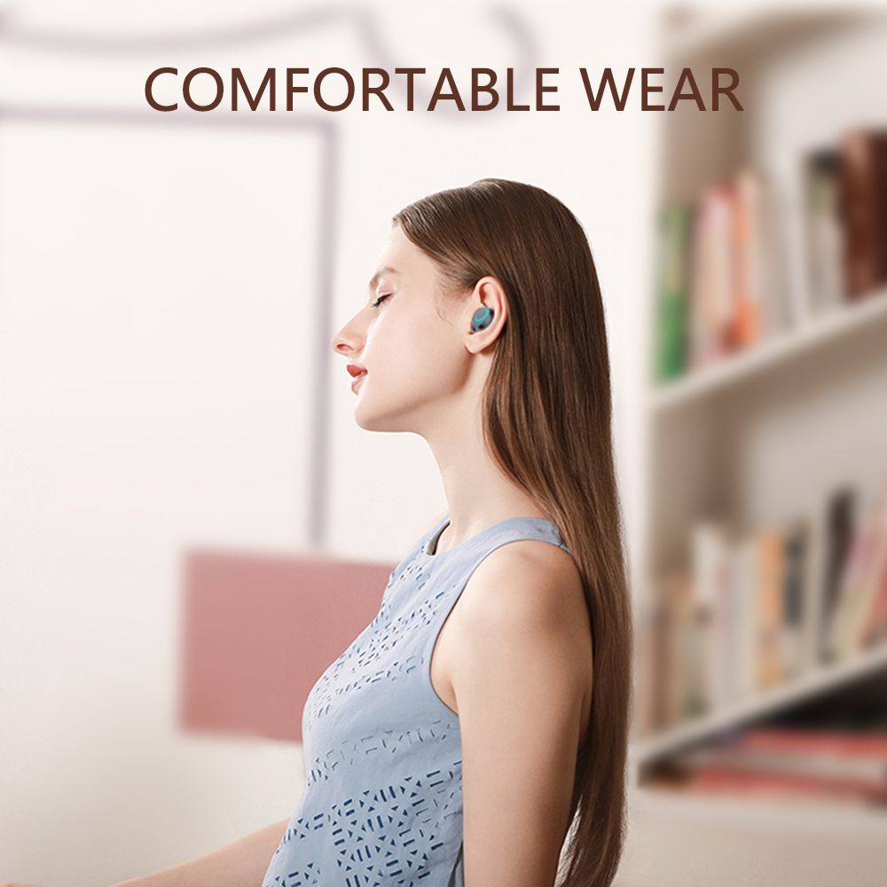 i07 BT5.0 Wireless Headphones Auto Pairing Noise Reduction Touch Control Waterproof Charge Box Digital Display