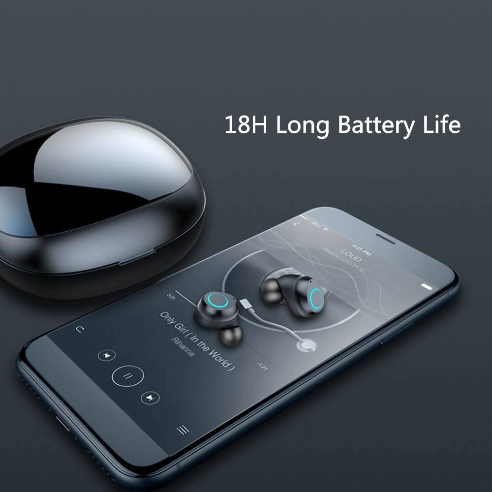 i07 BT5.0 Wireless Headphones Auto Pairing Noise Reduction Touch Control Waterproof Charge Box Digital Display