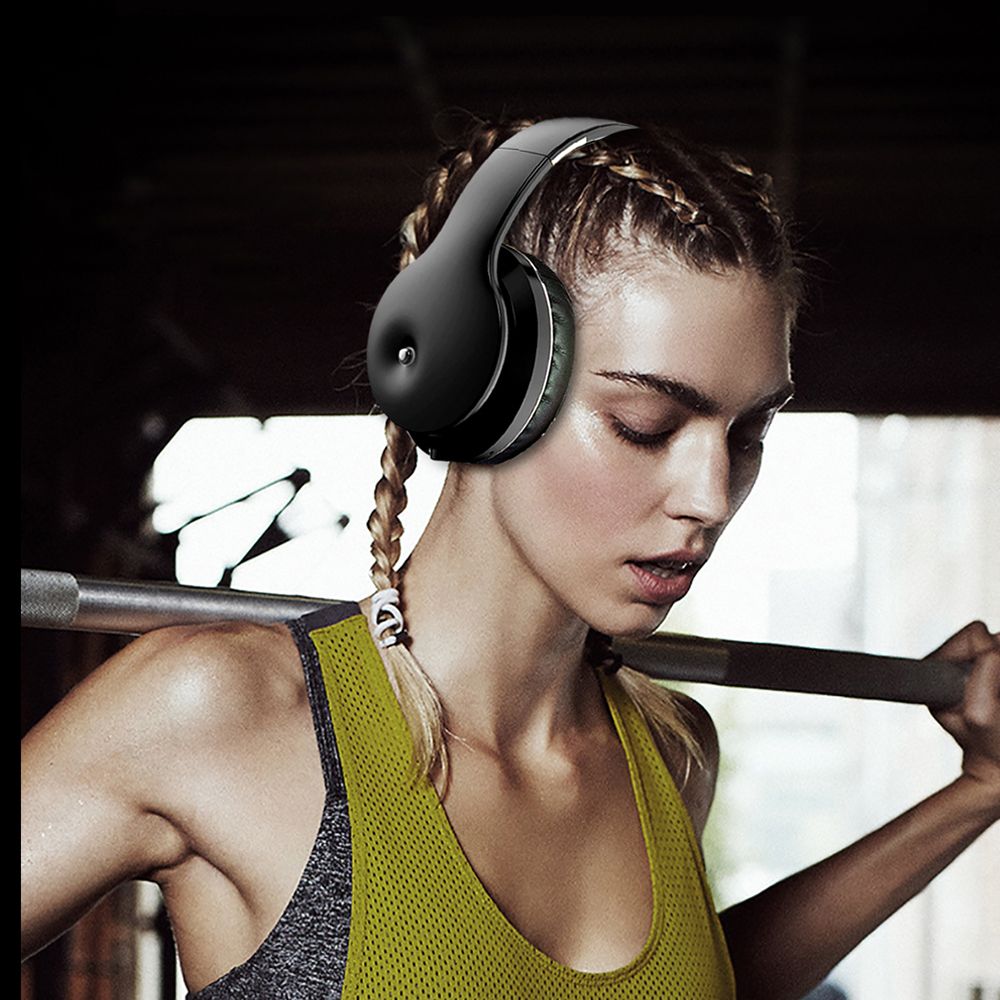 EL-B5 BT5.0 Wireless Headset Adjustable Headband Headset Stereo Sound Dual Microphones (Black & Silver)