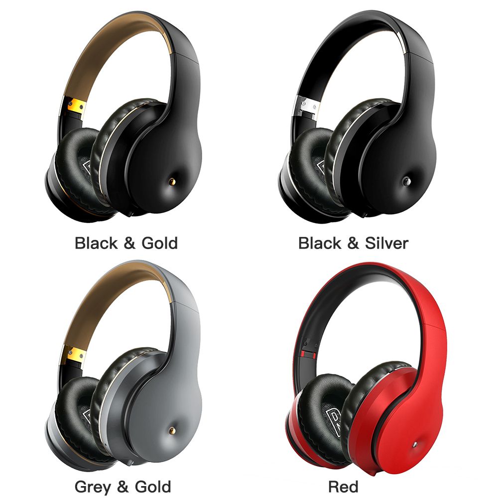 EL-B5 BT5.0 Wireless Headset Adjustable Headband Headset Stereo Sound Dual Microphones (Black & Silver)